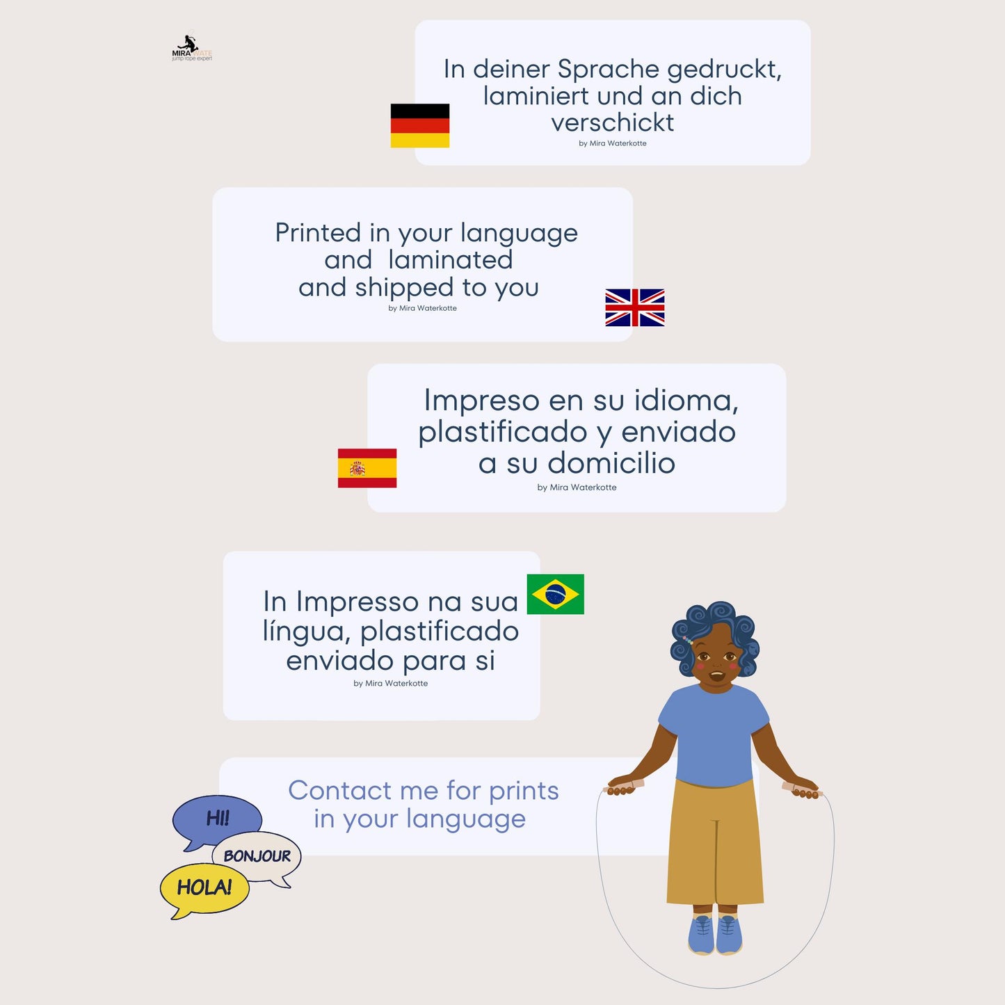 21 Kids learning cards (multiple languages available)