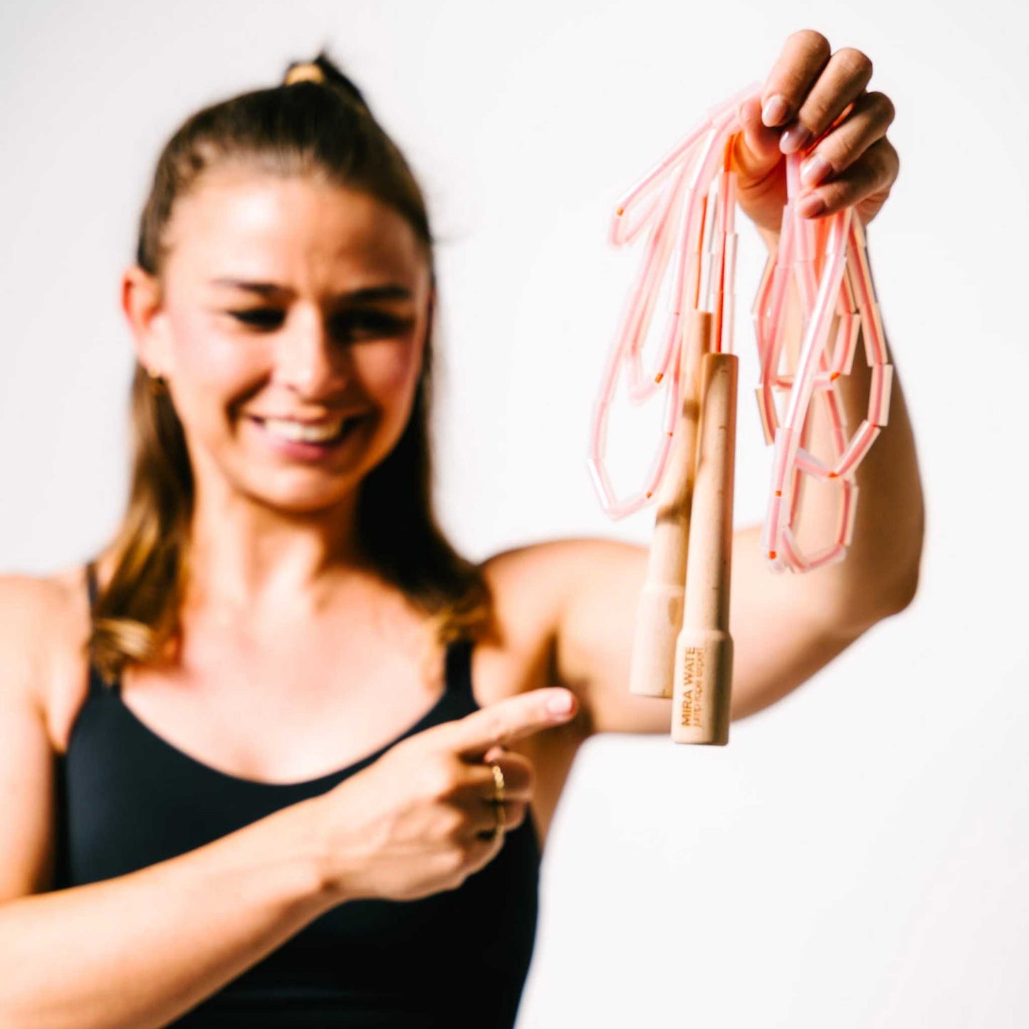 Fitness jump rope orange/white + Introvideo