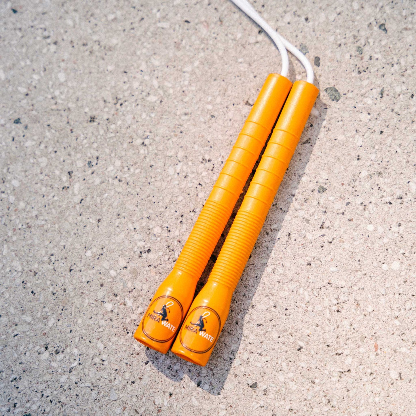 Premium 4mm PVC Jump Rope with Long Handles in orange