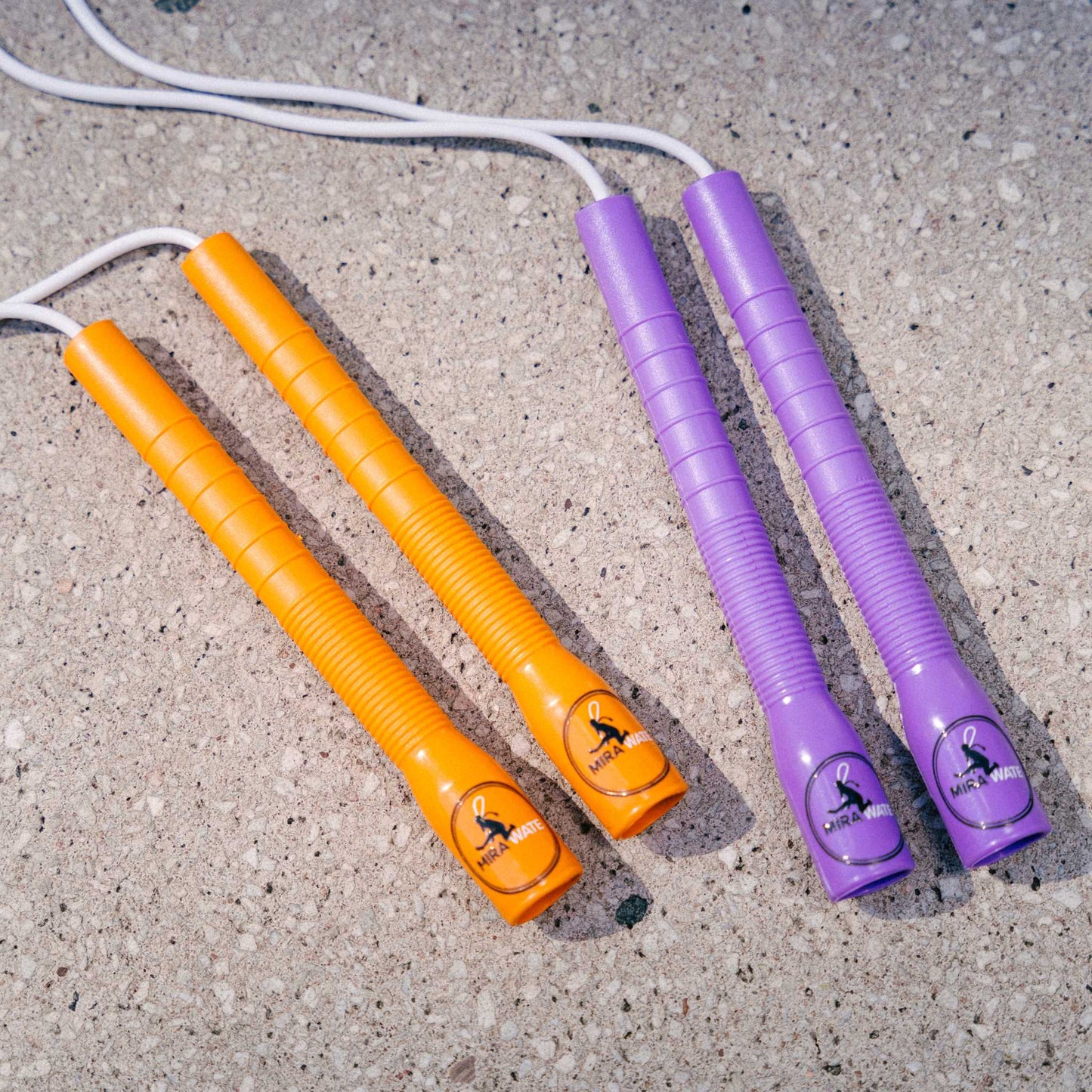 Premium 4mm PVC Jump Rope with Long Handles in orange